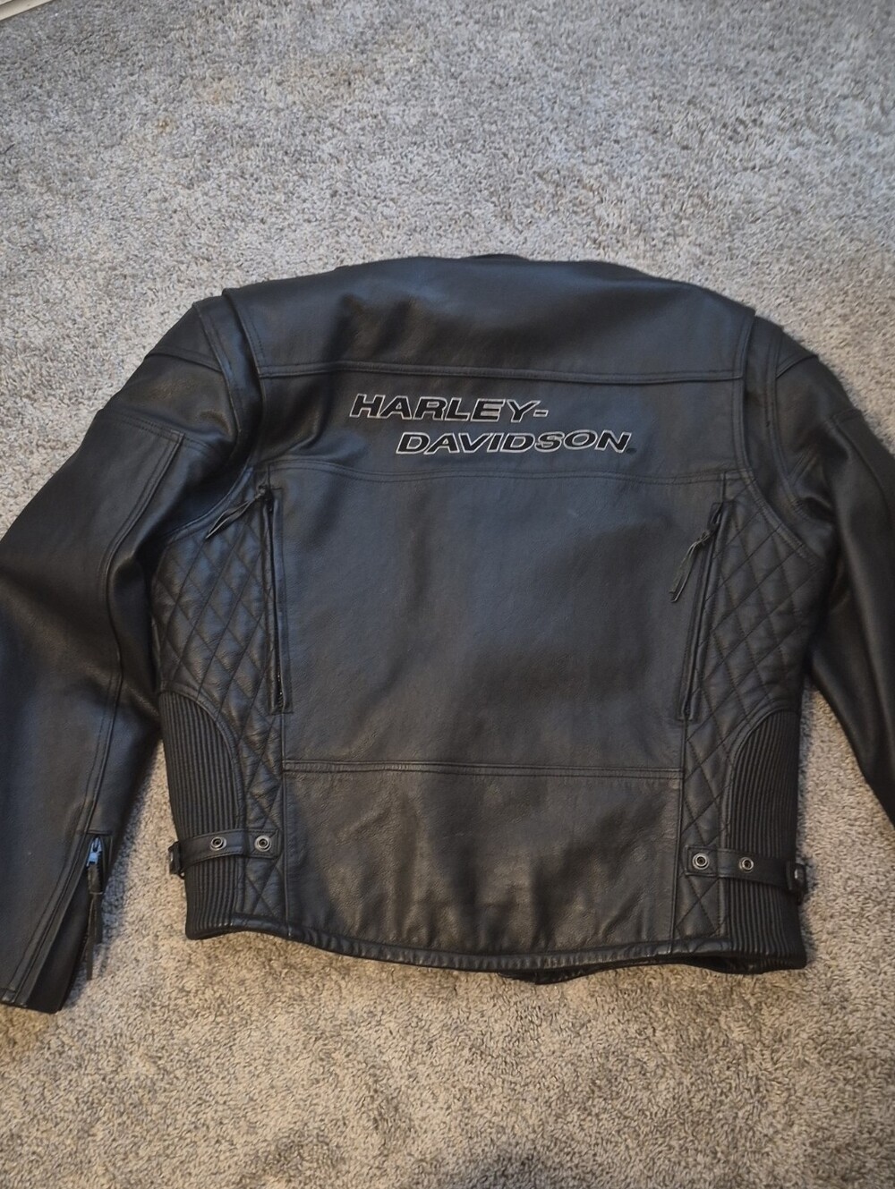 Harley-Davidson Black Quilted Leather Field Biker Jacket